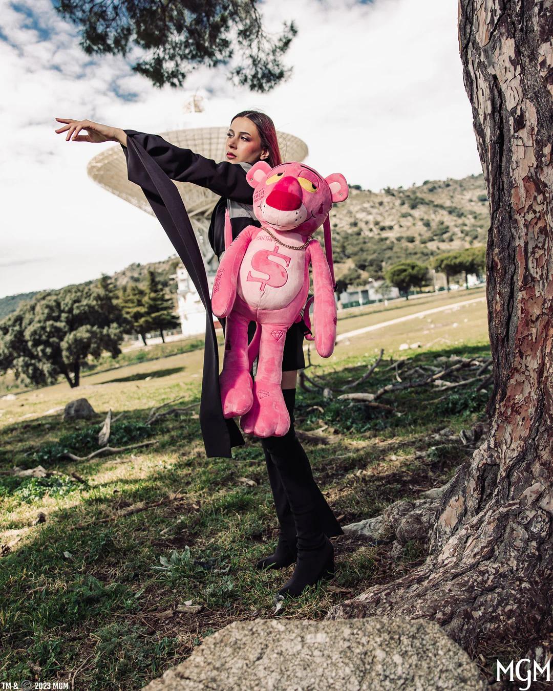 Sprayground Best Seller | PINK PANTHER UP TO NO GOOD TEDDY BEAR BACKPACK