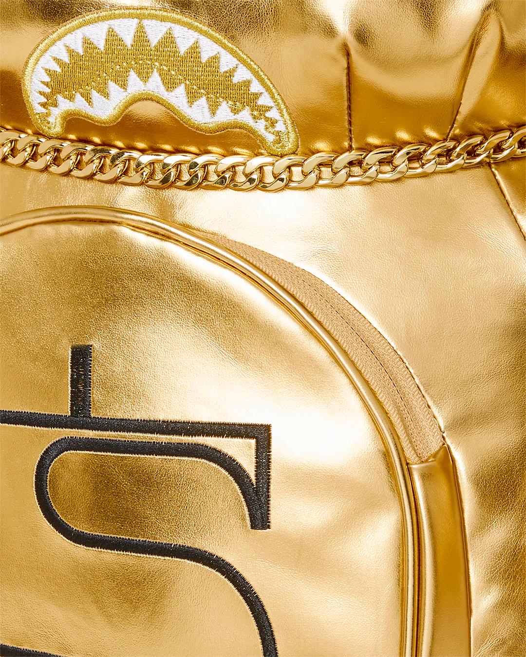 Sprayground New | GOLD RUSH MONEYBEAR TEDDYBEAR BACKPACK