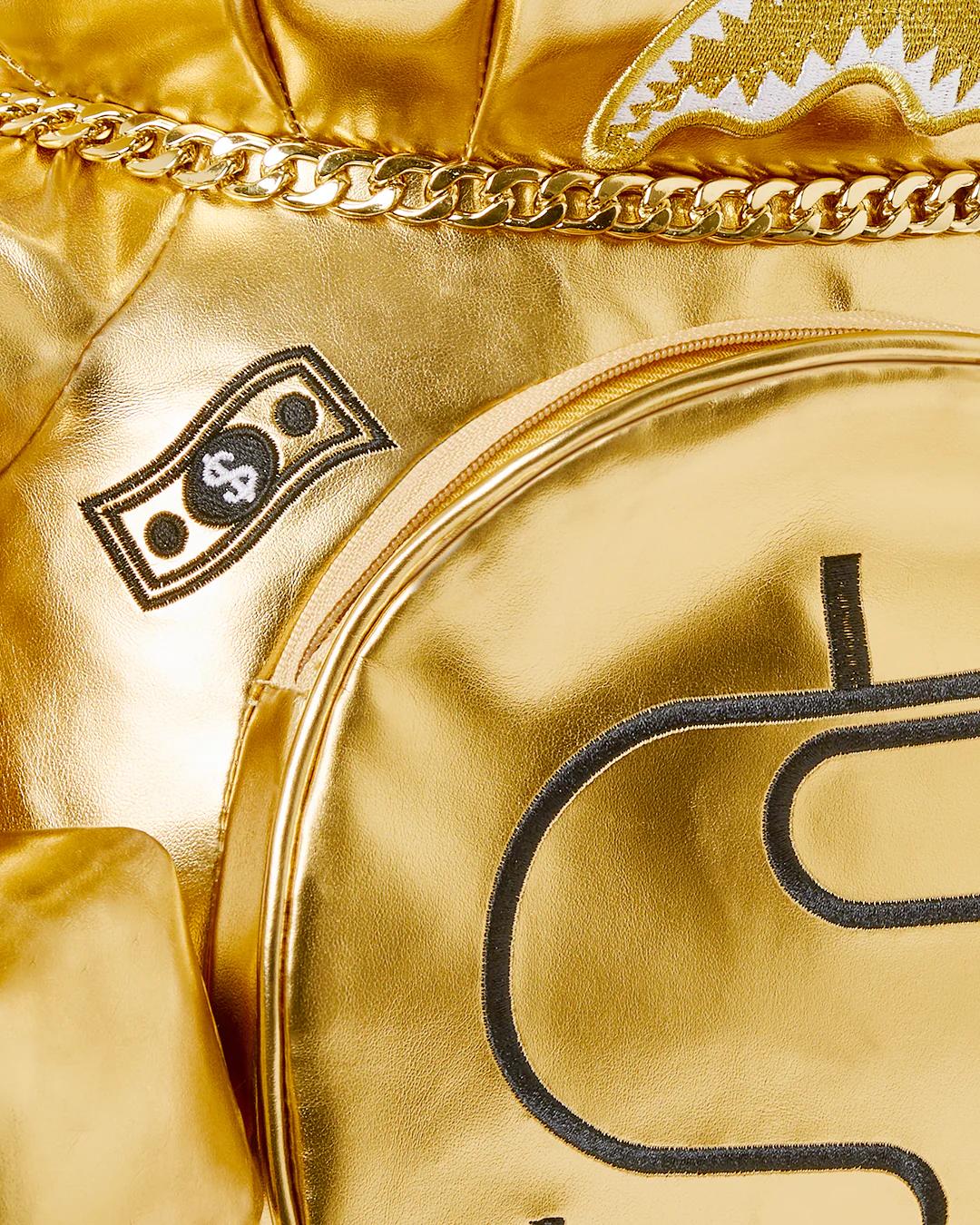 Sprayground New | GOLD RUSH MONEYBEAR TEDDYBEAR BACKPACK
