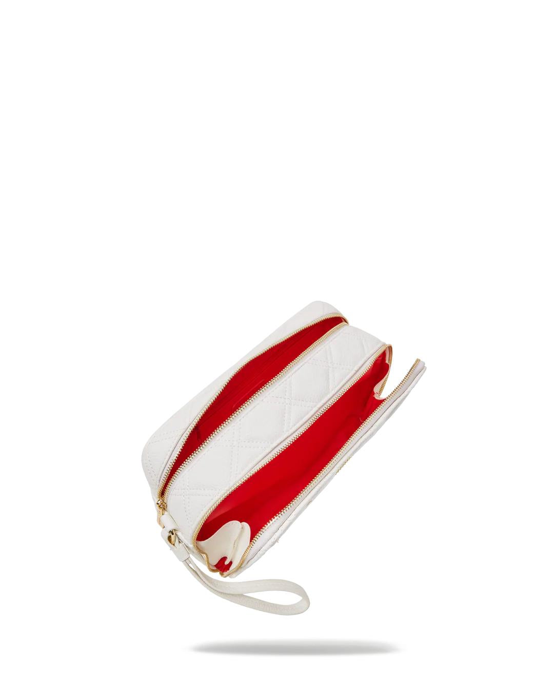 Sprayground New | RIVIERA LE BLANC GOLD CHAIN SHARK TOILETRY BAG