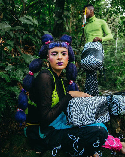 Sprayground Signature | TRIPPY CHECK TOILETRY AKA MONEY BAG