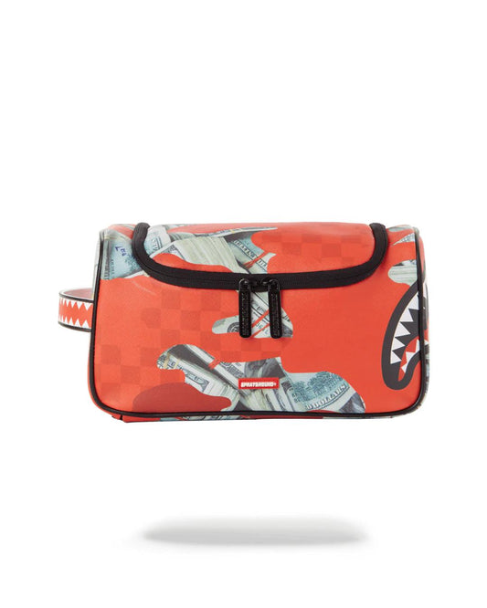 Sprayground Trending | MONEY CAMO (RED) TOILETRY BAG