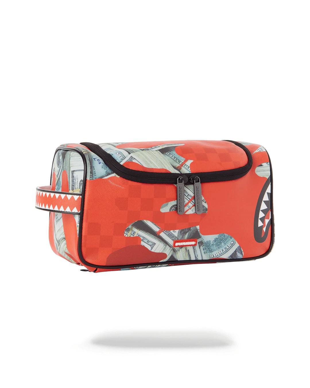 Sprayground Trending | MONEY CAMO (RED) TOILETRY BAG