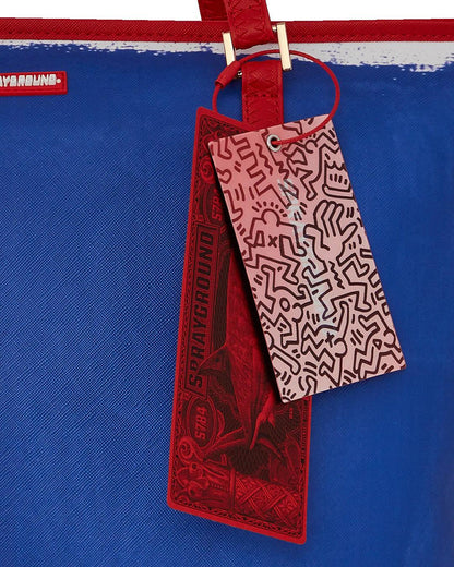 Sprayground New | KEITH HARING THE BIG BLUE PURSE ART TOTE
