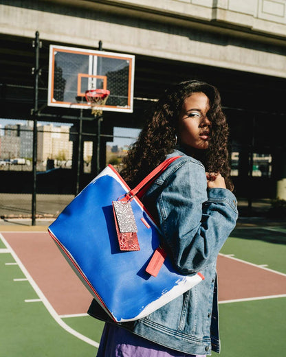 Sprayground New | KEITH HARING THE BIG BLUE PURSE ART TOTE