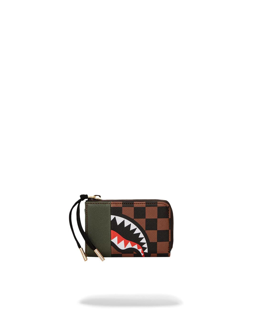 Sprayground Popular | EXTERIOR GOLD ZIP POCKET SHARKS IN PARIS WALLET
