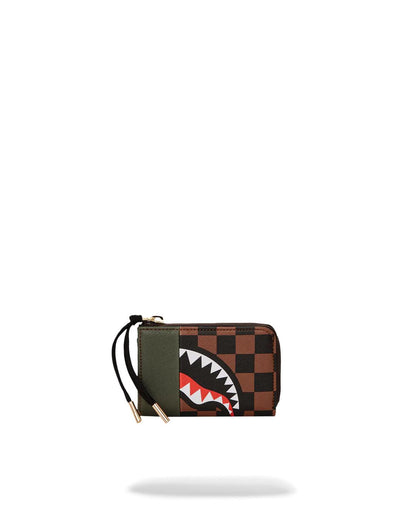 Sprayground Popular | EXTERIOR GOLD ZIP POCKET SHARKS IN PARIS WALLET