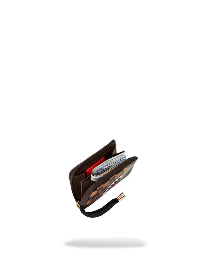 Sprayground Popular | EXTERIOR GOLD ZIP POCKET SHARKS IN PARIS WALLET