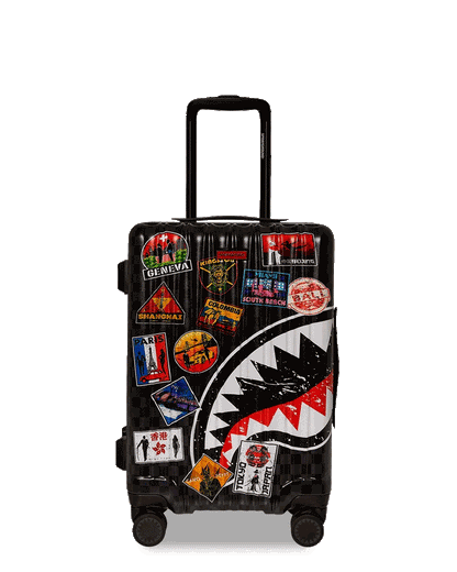 Sprayground Best Seller | GLOBAL MOGUL UNLIMITED MILES SHARKNAUTICS HARDSHELL CARRY-ON LUGGAGE
