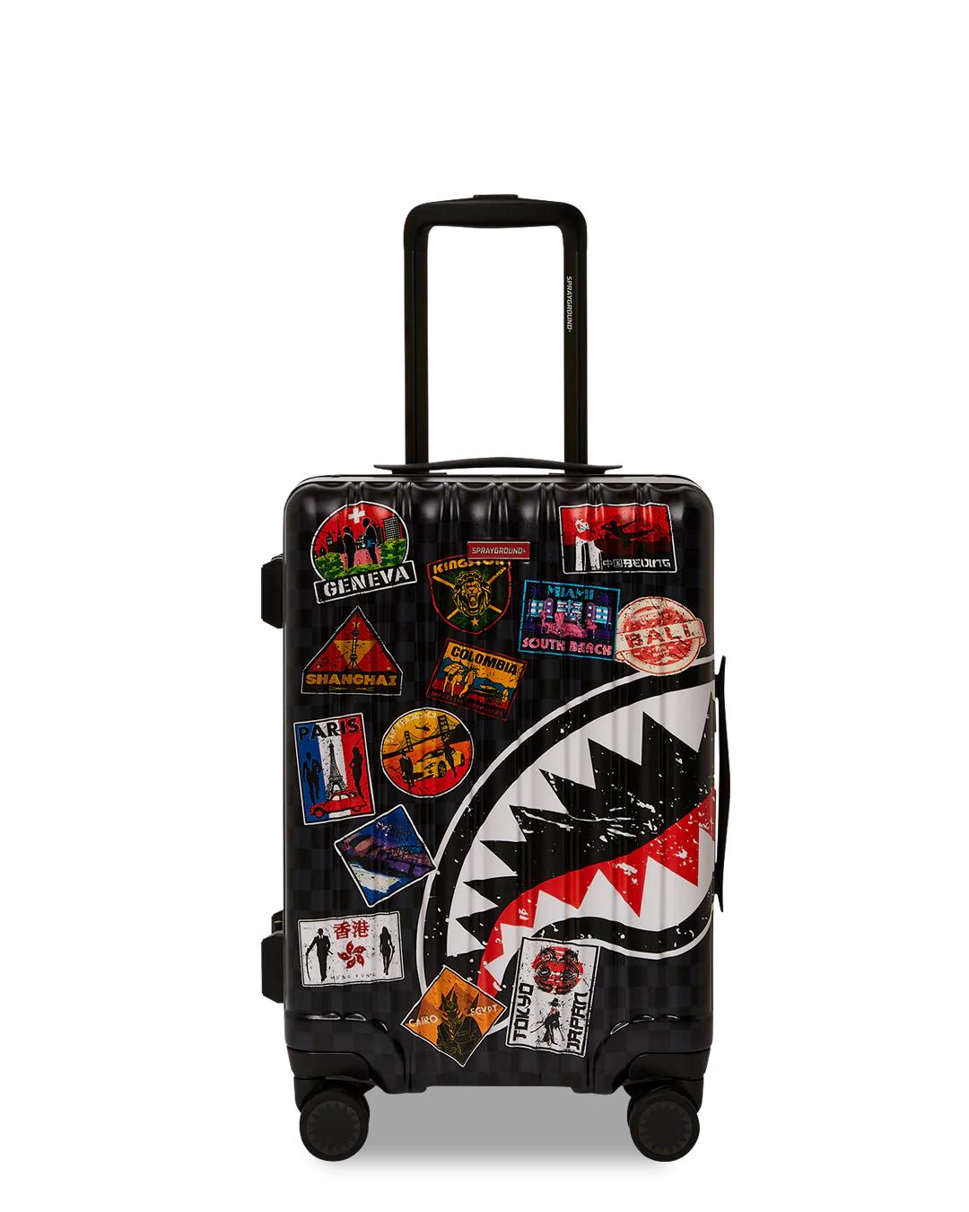 Sprayground Best Seller | GLOBAL MOGUL UNLIMITED MILES SHARKNAUTICS HARDSHELL CARRY-ON LUGGAGE