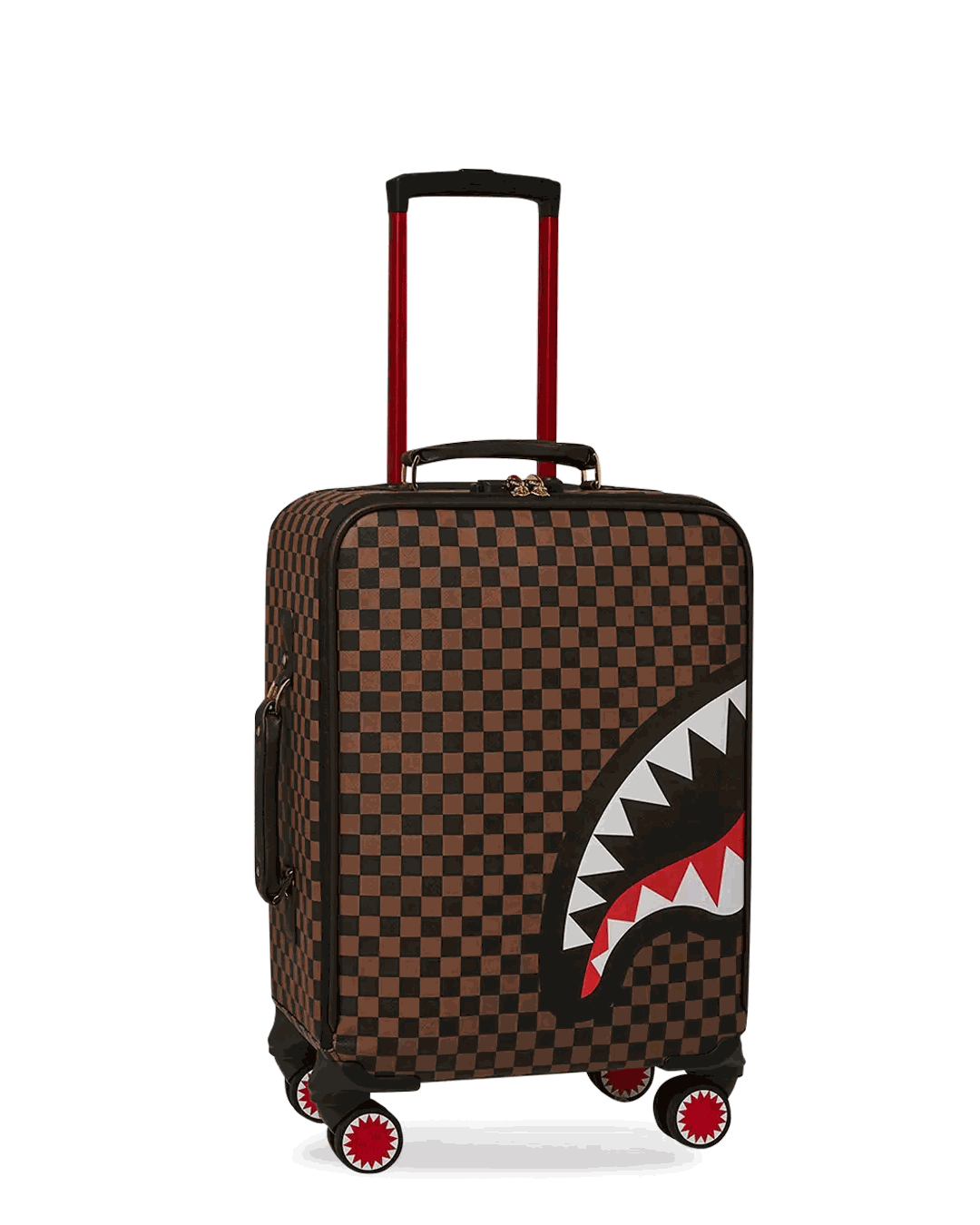 Sprayground Classic | EXTERIOR GOLD ZIP POCKET SHARKS IN PARIS JETSETTER CARRY-ON LUGGAGE