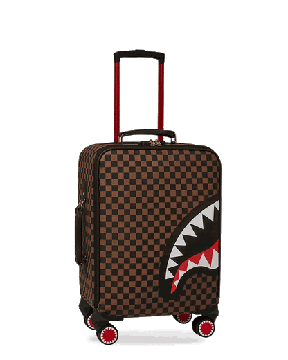 Sprayground Classic | EXTERIOR GOLD ZIP POCKET SHARKS IN PARIS JETSETTER CARRY-ON LUGGAGE