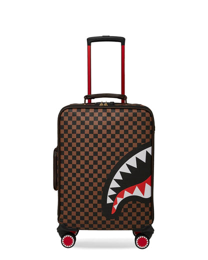 Sprayground Classic | EXTERIOR GOLD ZIP POCKET SHARKS IN PARIS JETSETTER CARRY-ON LUGGAGE