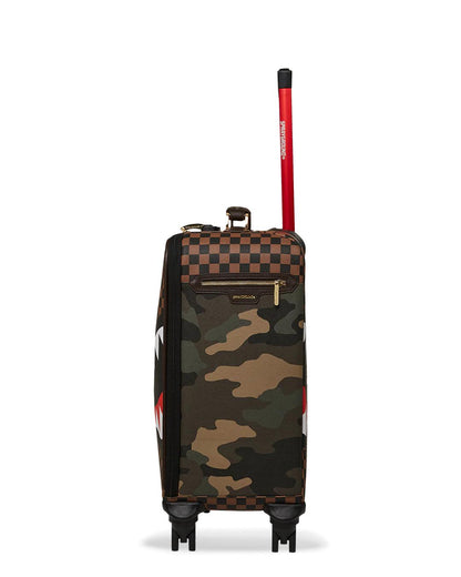 Sprayground Classic | EXTERIOR GOLD ZIP POCKET SHARKS IN PARIS JETSETTER CARRY-ON LUGGAGE