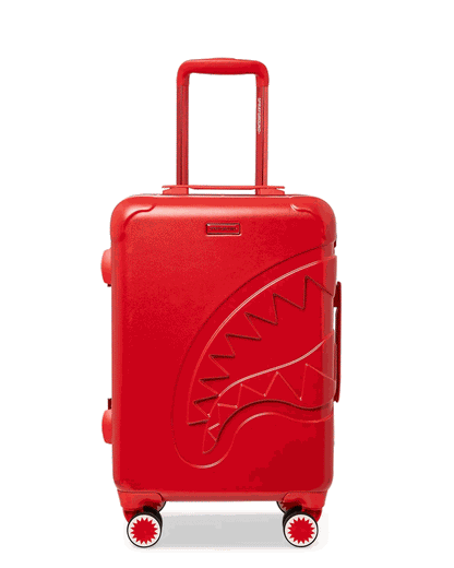 Sprayground New | MOLDED SHARKITECTURE RED HARDSHELL CARRY-ON LUGGAGE