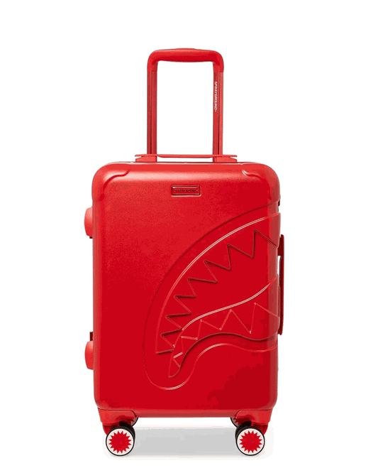 Sprayground New | MOLDED SHARKITECTURE RED HARDSHELL CARRY-ON LUGGAGE