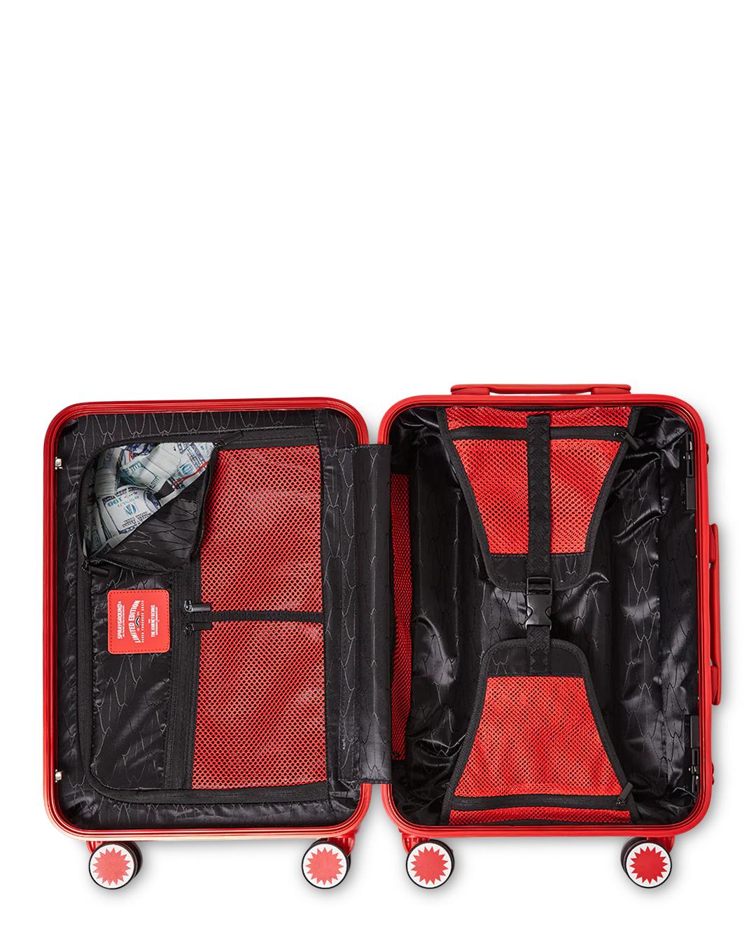 Sprayground New | MOLDED SHARKITECTURE RED HARDSHELL CARRY-ON LUGGAGE