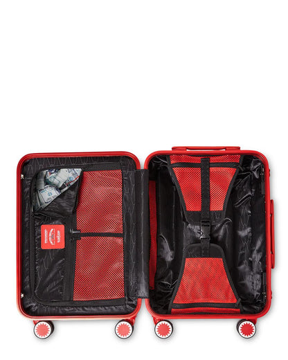Sprayground New | MOLDED SHARKITECTURE RED HARDSHELL CARRY-ON LUGGAGE