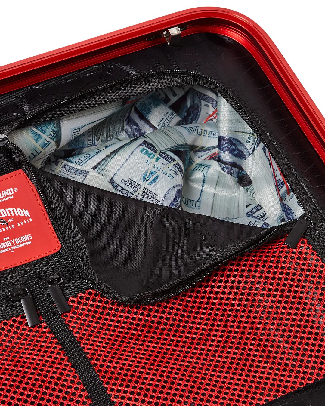 Sprayground New | MOLDED SHARKITECTURE RED HARDSHELL CARRY-ON LUGGAGE