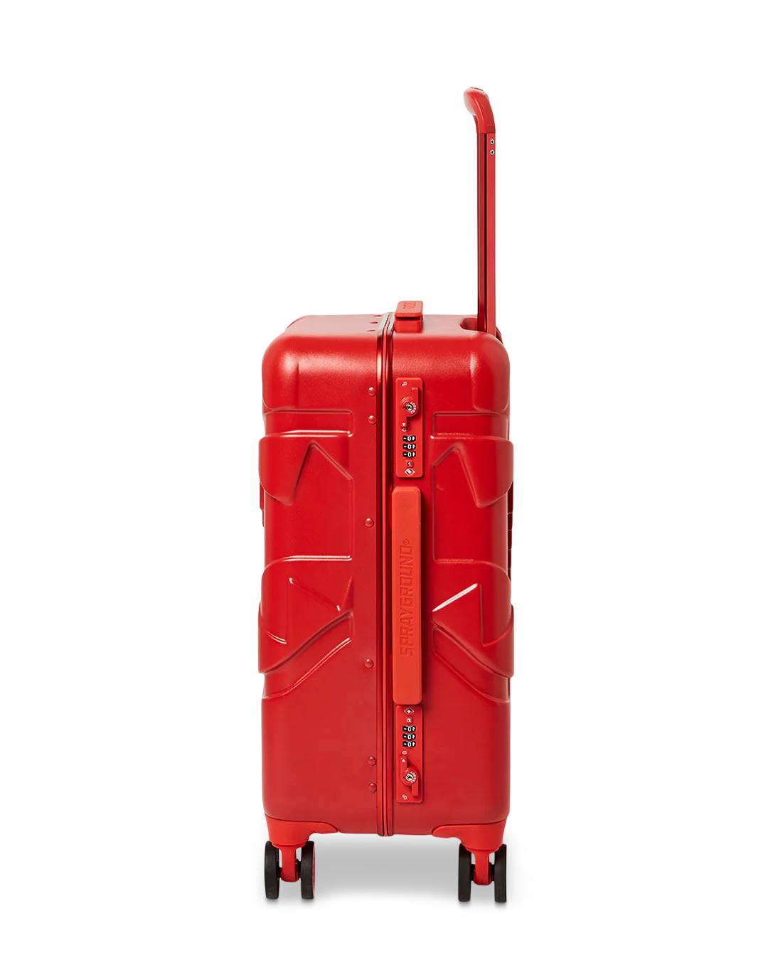 Sprayground New | MOLDED SHARKITECTURE RED HARDSHELL CARRY-ON LUGGAGE