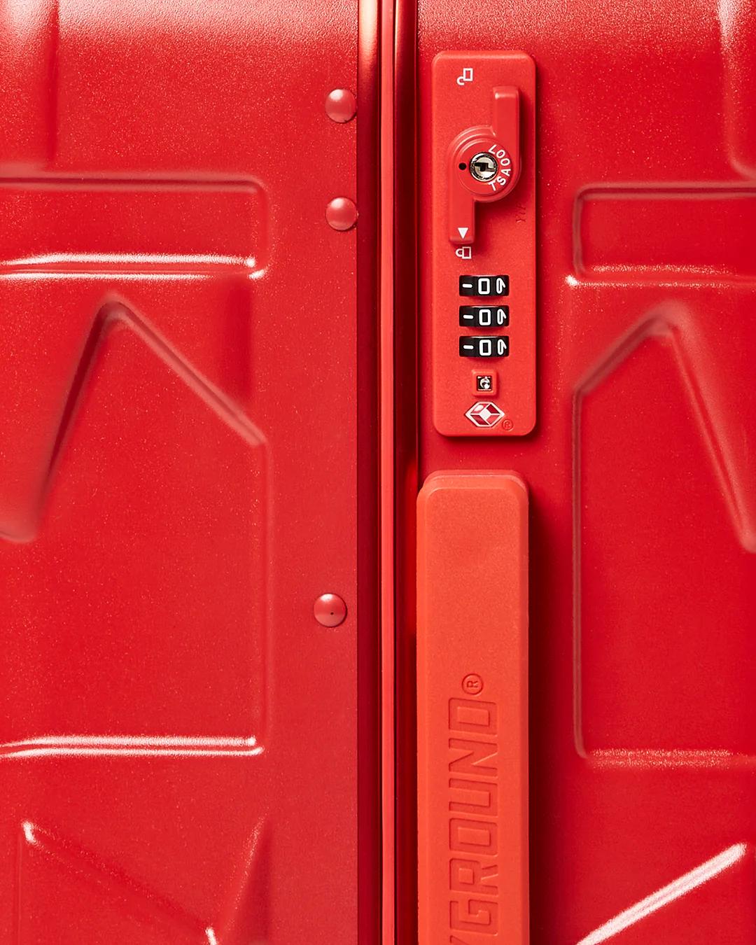 Sprayground New | MOLDED SHARKITECTURE RED HARDSHELL CARRY-ON LUGGAGE