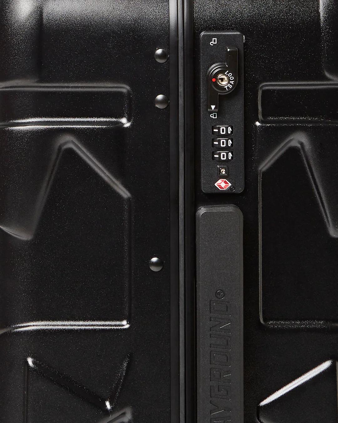 Sprayground Featured | MOLDED SHARKITECTURE BLACK HARDSHELL CARRY-ON LUGGAGE