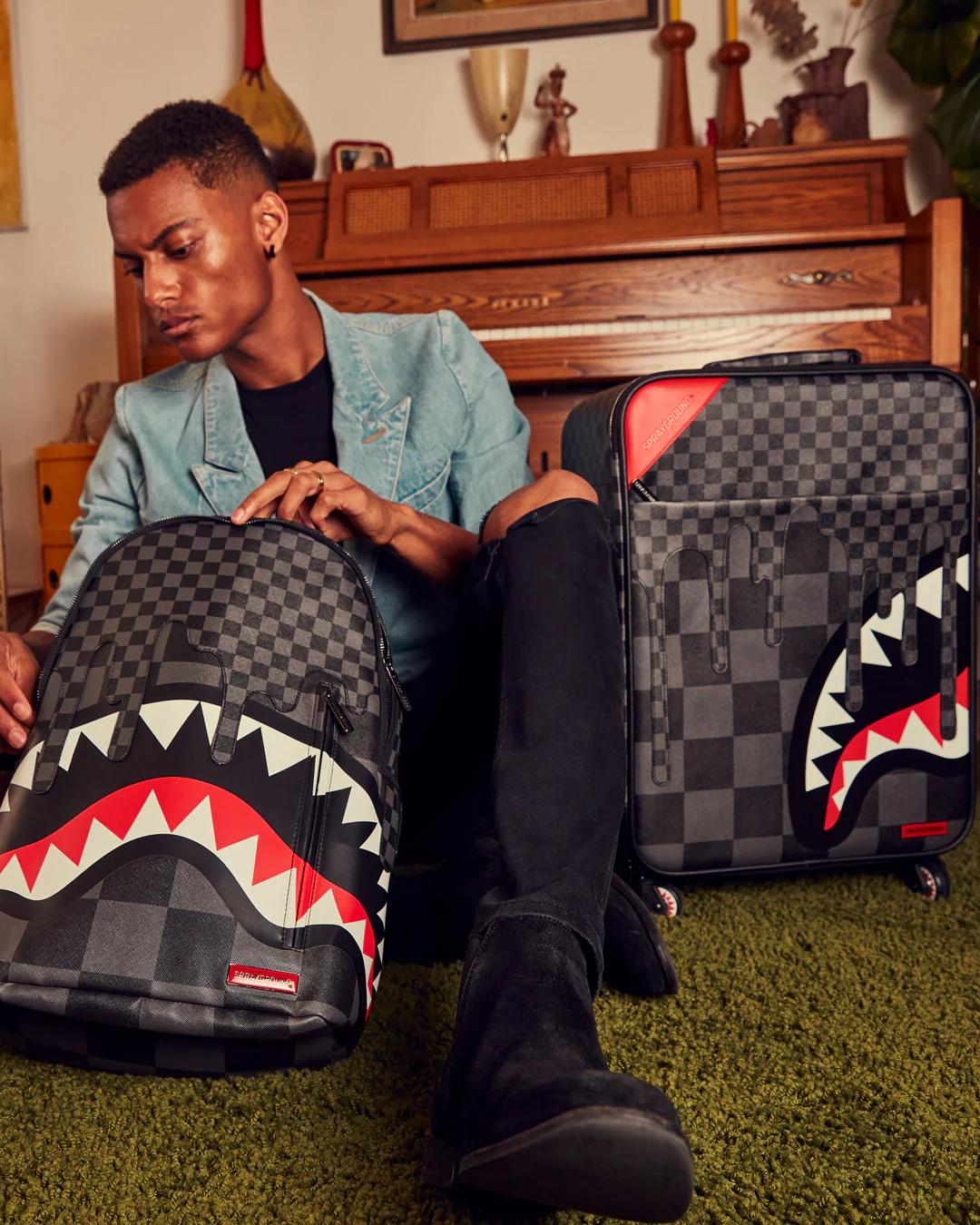 Sprayground Featured | XTC GREY SHARKS IN PARIS JETSETTER CARRY-ON LUGGAGE