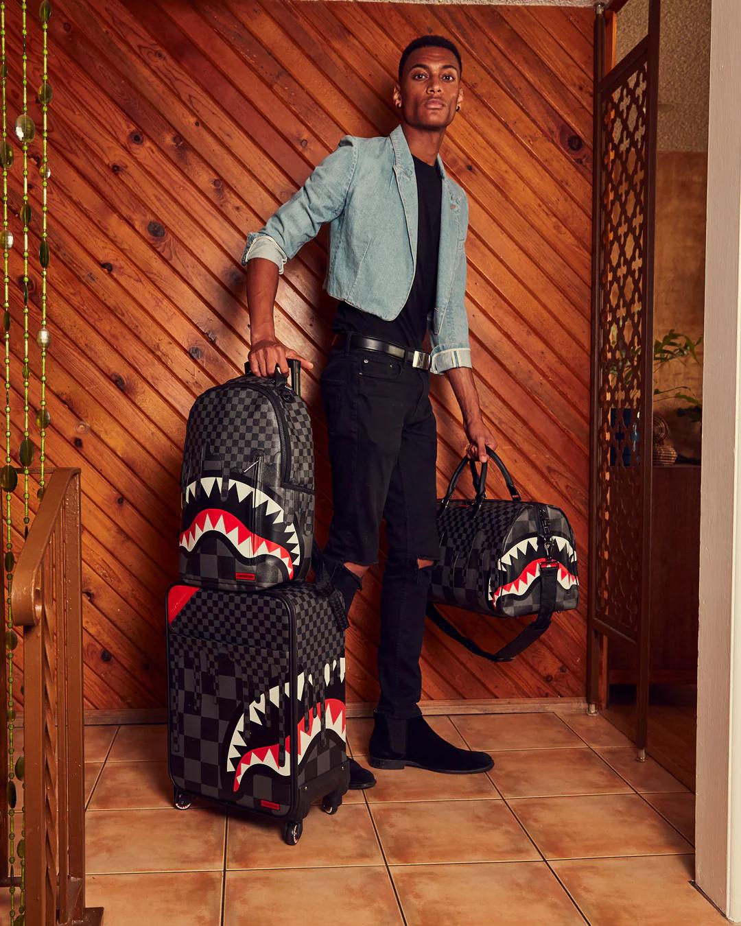 Sprayground Featured | XTC GREY SHARKS IN PARIS JETSETTER CARRY-ON LUGGAGE