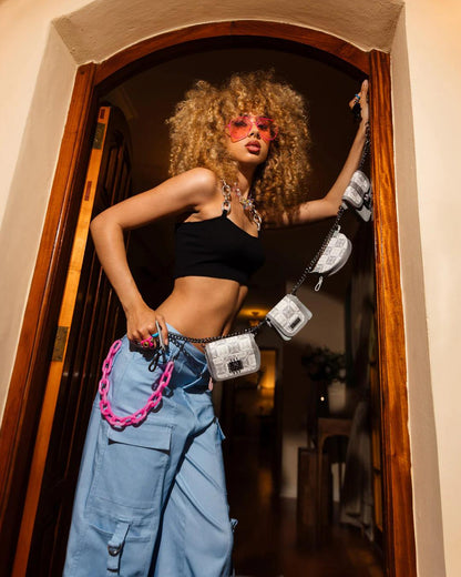 Sprayground Exclusive | A.I.8 AFRICAN INTELLIGENCE BOOKED & BUSY CHARM WAISTBELT