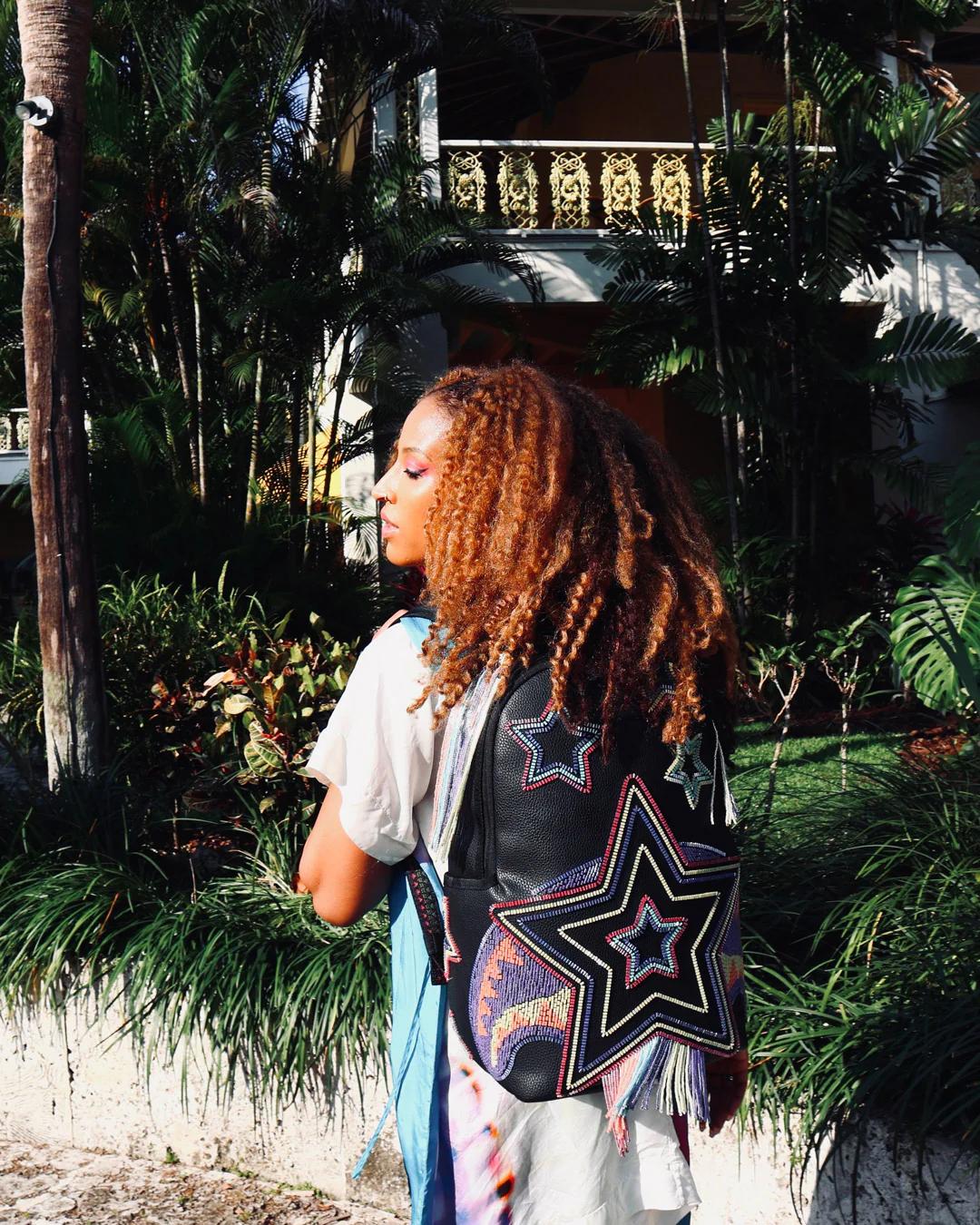 Sprayground Exclusive | STAR RACER A.I.7 SANDFLOWER COLLAB BEADED BACKPACK
