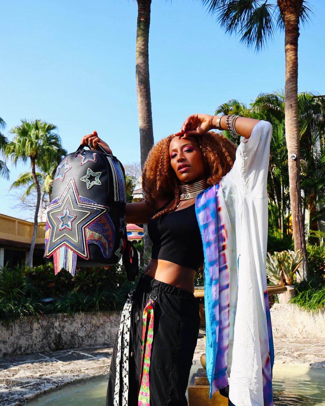 Sprayground Exclusive | STAR RACER A.I.7 SANDFLOWER COLLAB BEADED BACKPACK