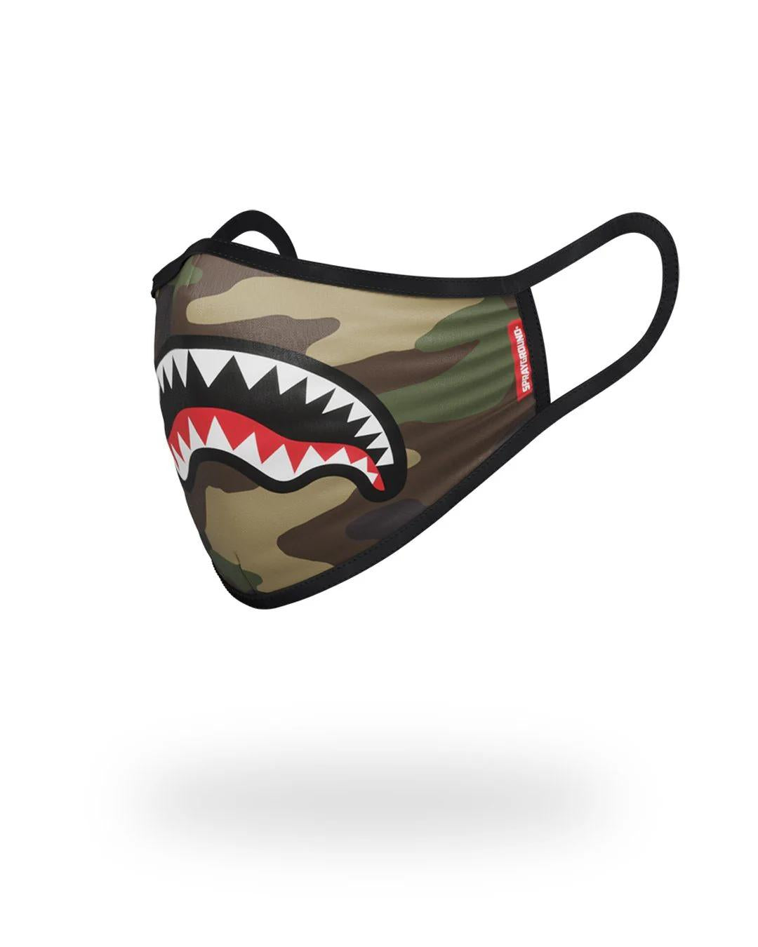 Sprayground Popular | CAMO SHARKMOUTH FORM-FITTING MASK