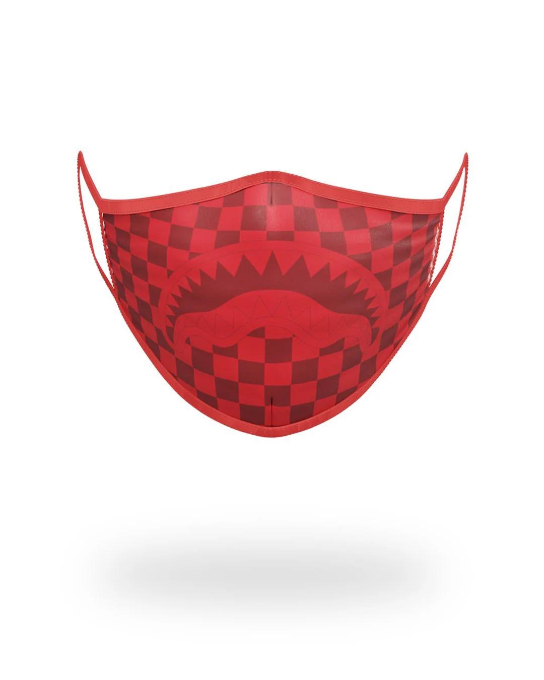 Sprayground Best Seller | SHARKS IN PARIS (RED) FORM-FITTING MASK