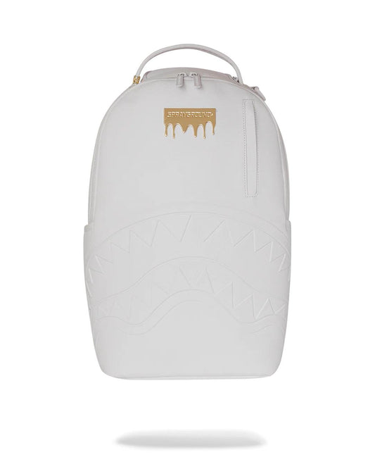 Sprayground Best Seller | GOLD BRICK LUXE WHITE BACKPACK