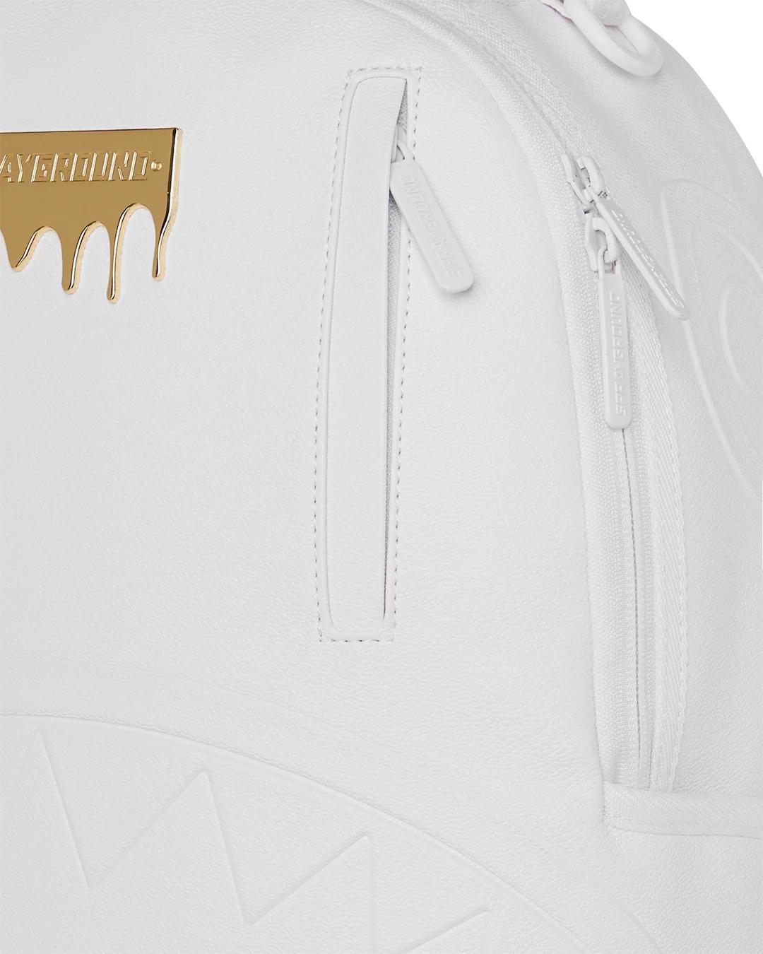 Sprayground Best Seller | GOLD BRICK LUXE WHITE BACKPACK