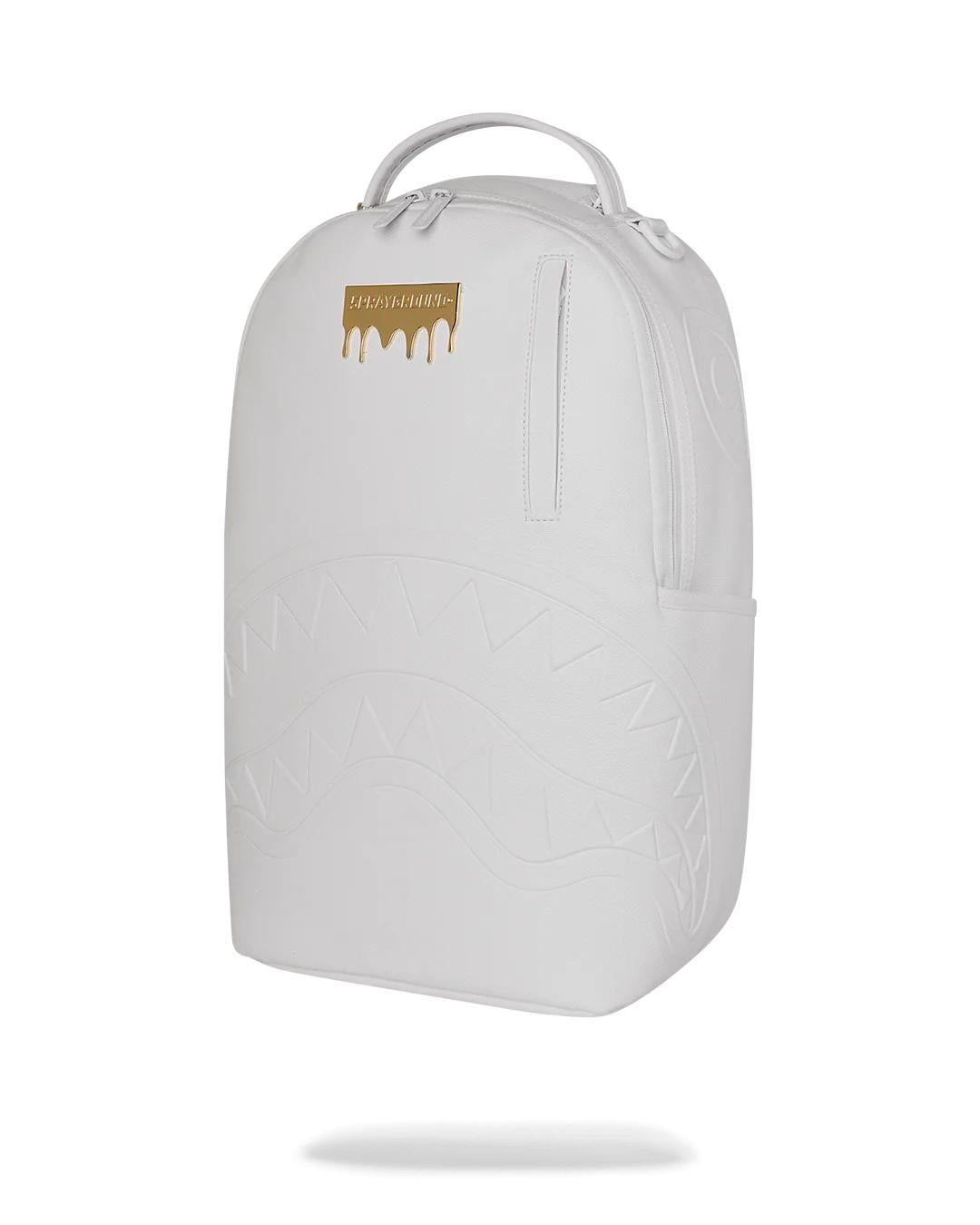 Sprayground Best Seller | GOLD BRICK LUXE WHITE BACKPACK