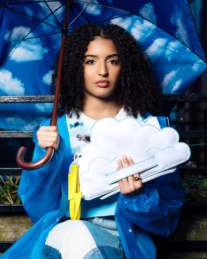 Sprayground Featured | CLOUDY WITH A CHANCE OF SHARK CROSSOVER CLUTCH
