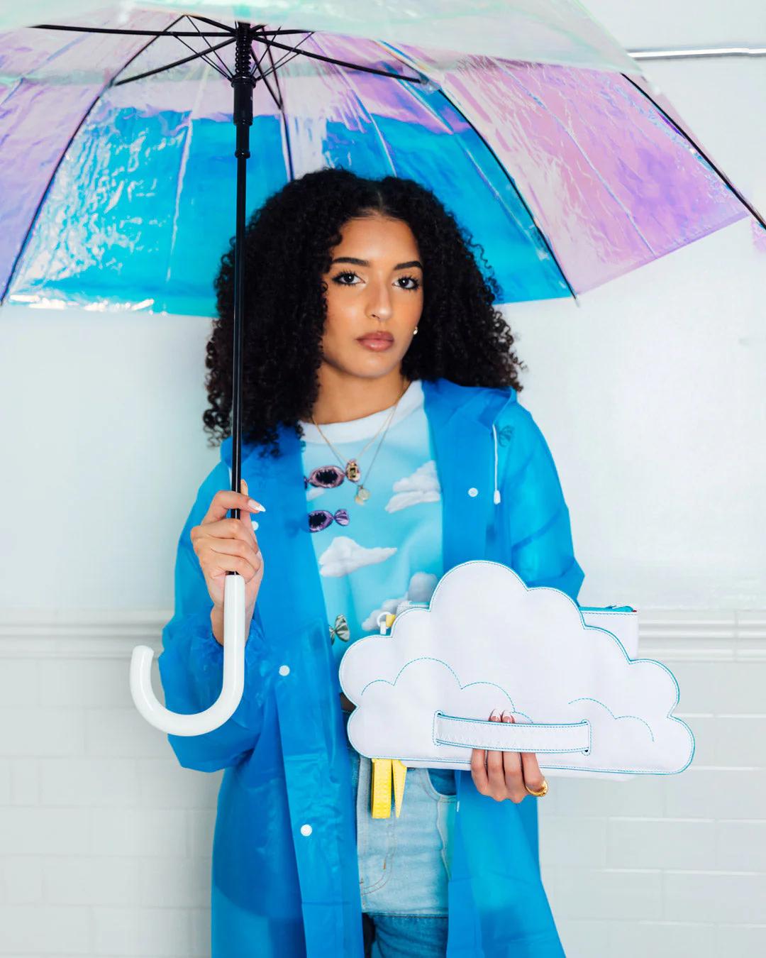 Sprayground Featured | CLOUDY WITH A CHANCE OF SHARK CROSSOVER CLUTCH