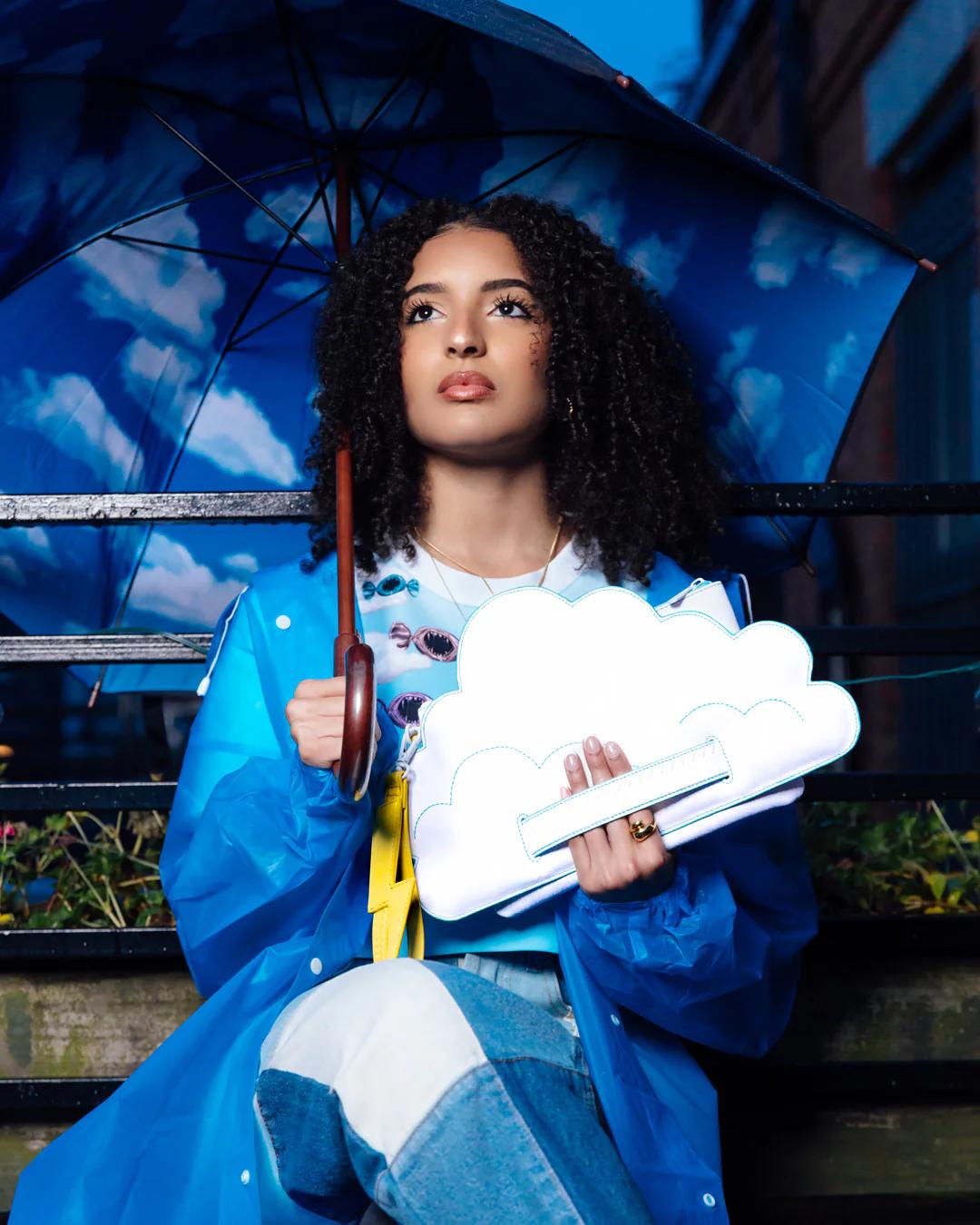 Sprayground Featured | CLOUDY WITH A CHANCE OF SHARK CROSSOVER CLUTCH