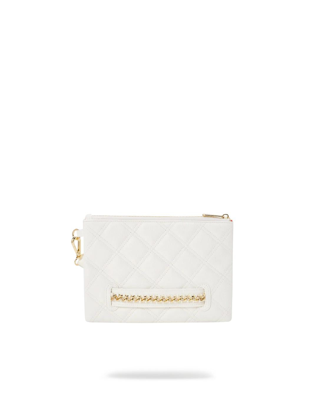 Sprayground Signature | RIVIERA LE BLANC GOLD CHAIN SHARK CROSSOVER CLUTCH