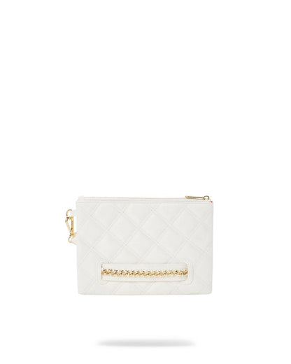 Sprayground Signature | RIVIERA LE BLANC GOLD CHAIN SHARK CROSSOVER CLUTCH