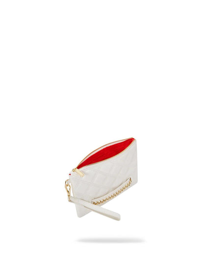 Sprayground Signature | RIVIERA LE BLANC GOLD CHAIN SHARK CROSSOVER CLUTCH