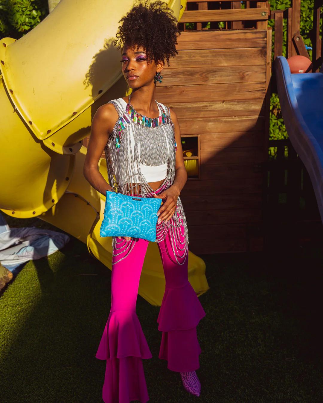 Sprayground Premium | ILLUCHAINS TURQ CROSSOVER CLUTCH