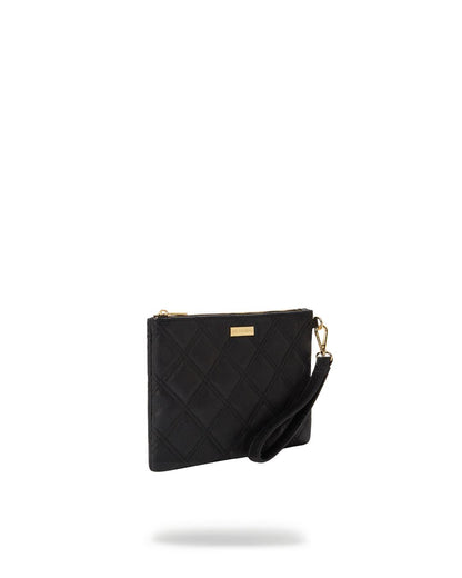 Sprayground Best Seller | NOIR QUILT GOLD CHAIN SHARK CROSSOVER CLUTCH