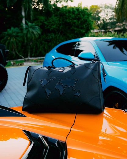 Sprayground Featured | JAMES FIRST CLASS GLOBAL TAKEOFF PYRAMID DUFFLE