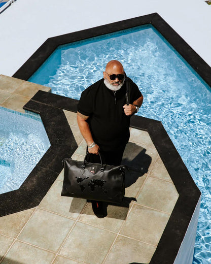 Sprayground Featured | JAMES FIRST CLASS GLOBAL TAKEOFF PYRAMID DUFFLE