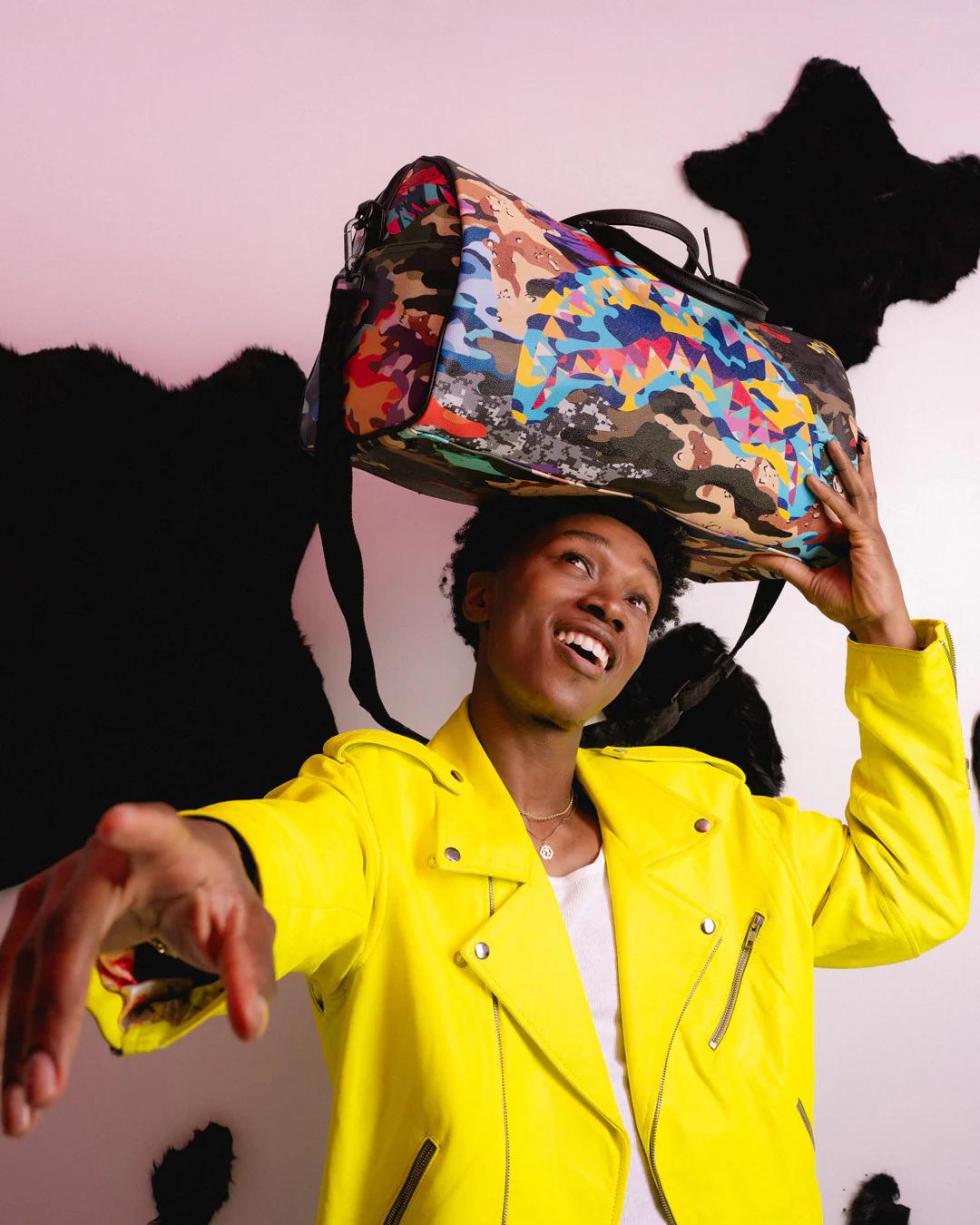 Sprayground Popular | SLICED AND DICED CAMO DUFFLE