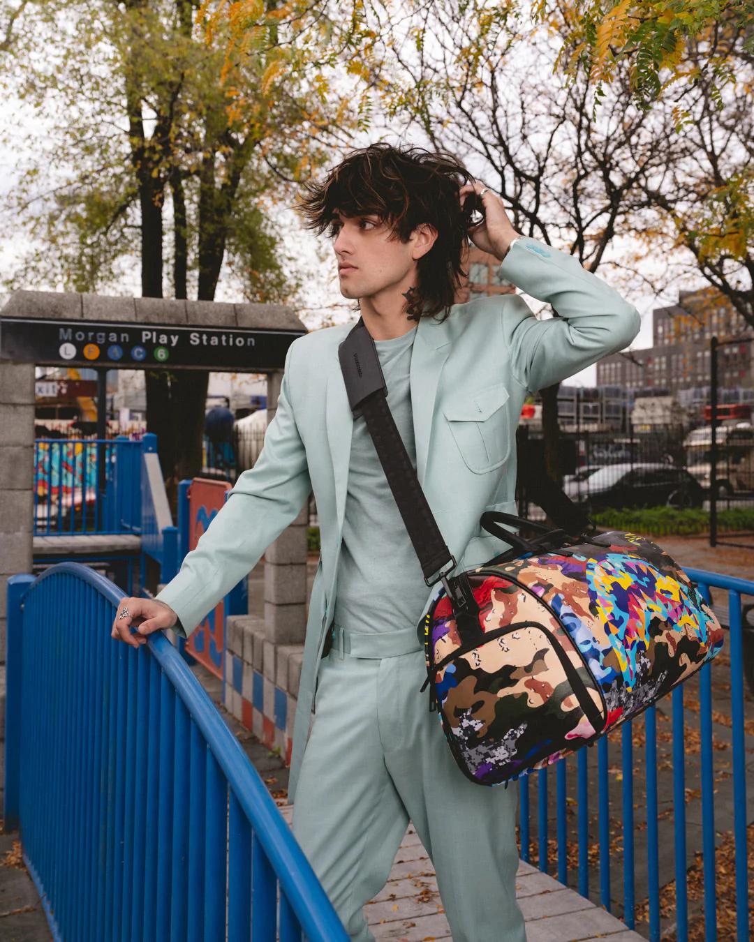 Sprayground Popular | SLICED AND DICED CAMO DUFFLE