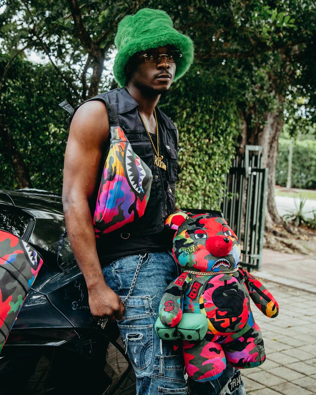 Sprayground Exclusive | CAMOBURST MONEYBEAR TEDDYBEAR BACKPACK