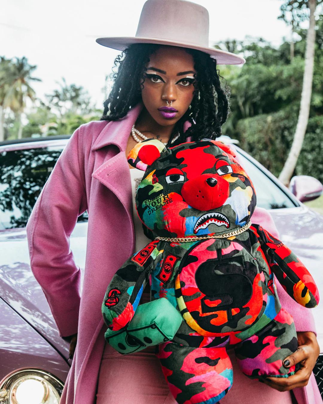 Sprayground Exclusive | CAMOBURST MONEYBEAR TEDDYBEAR BACKPACK